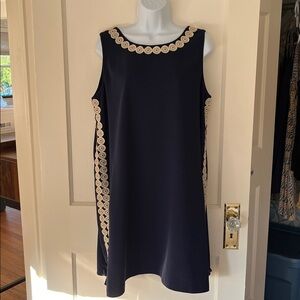 Lilly Pulitzer navy shift dress sz 16